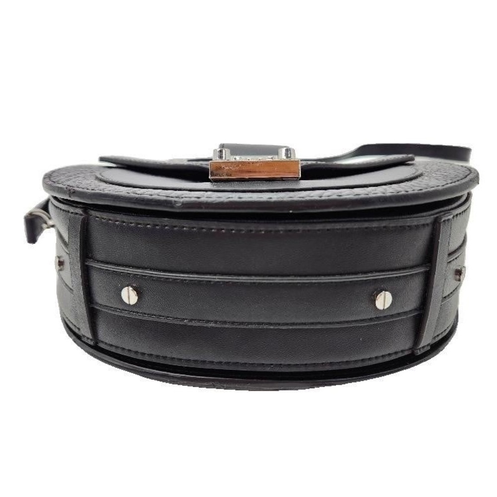 MCM Patricia Visteos mini Black Leather Shoulder Bag with Silver Accents - Picture 5 of 8